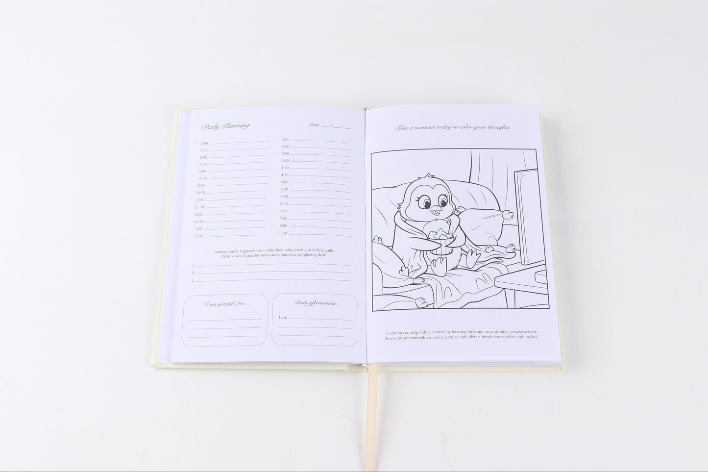 Anxiety Relief Journal | 30-Day Guided Journal with Coloring Pages for Stress Relief